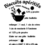 Ambiance - sticker sticker cuisine recette biscuits ap�ritifs oeuf cr�me moutarde