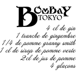Ambiance - sticker sticker cuisine recette bombay tokyo 4 cl de gin