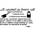Ambiance - sticker sticker cuisine recette le caramel au beurre sal�