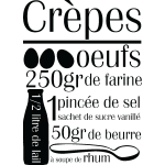 Ambiance - sticker sticker cuisine recette cr�pes