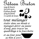Ambiance - sticker sticker cuisine recette g�teau breton