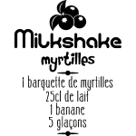 Ambiance - sticker sticker cuisine recette milkshake myrtilles