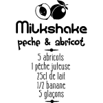 Ambiance - sticker sticker cuisine recette milkshake peche & abricot