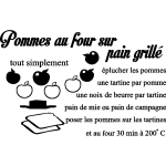 Ambiance - sticker sticker cuisine recette pomme au four sur pain grill�