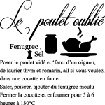 Ambiance - sticker sticker cuisine recette le poulet oubli�