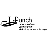 Ambiance - sticker sticker cuisine recette ti - punch 4 cl de rhum blanc