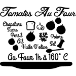 Ambiance - sticker sticker cuisine recette tomates aux four