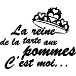 Ambiance - sticker sticker cuisine la reine de la tarte aux pommes c'est moi