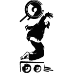 Ambiance - sticker sticker danseur hip hop et baffles