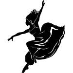 Ambiance - sticker danseuse portant une longue robe