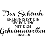 Ambiance - sticker sticker das sch�nste erlebnis ist die begegnung mit dem geheimnisvollen - einstein ...