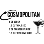 Ambiance - sticker sticker d�co cocktail cosmopolitan