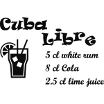 Ambiance - sticker sticker d�co cocktail cuba libre