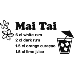 Ambiance - sticker sticker d�co cocktail mai tai