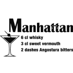 Ambiance - sticker sticker d�co cocktail manhattan