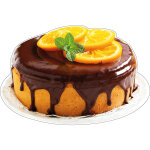 Ambiance - sticker sticker d�co g�teau � l'orange
