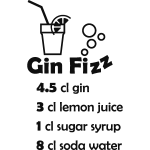 Ambiance - sticker sticker d�co gin fizz cocktail