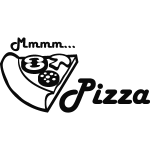 Ambiance - sticker sticker d�co mmm. . . pizza