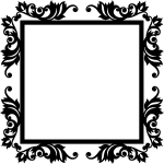 Ambiance - sticker sticker design cadre carré baroque Ambiance - sticker sticker design cadre carré baroque