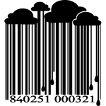 Ambiance - sticker sticker design code barre nuages pluvieux