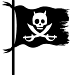 Ambiance - sticker sticker design drapeau pirate chat