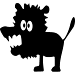 Ambiance - sticker sticker design lion amusant