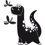 Ambiance - sticker sticker dinosaure avec des abeilles