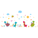 Ambiance - sticker stickers dinosaures des collines