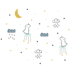 Ambiance - sticker stickers dinosaures et les �toiles filantes