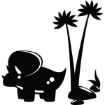 Ambiance - sticker sticker dinosaure sous un arbre