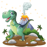 Ambiance - sticker sticker dinosaure tyrannosaure sur �le