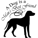 Ambiance - sticker sticker a dog is a man's best friend