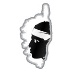 Ambiance - sticker sticker drapeau corse forme int�rieure de pays