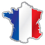 Ambiance - sticker sticker drapeau de la france � l'int�rieur de la forme pays