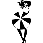 Ambiance - sticker sticker dressing femme avec une jupe en cible de fl�chette