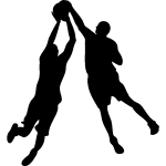 Ambiance - sticker sticker duel de joueurs basket