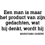 Ambiance - sticker sticker een man is maar het product - mahatama gandhi