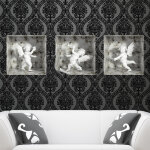 Ambiance - sticker sticker effet 3d 3 anges marbre