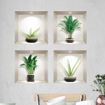 Ambiance - sticker stickers effet 3d palmier, bananier et plantes