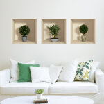 Ambiance - sticker sticker effet 3d petits buissons