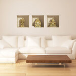 Ambiance - sticker sticker � effet 3d statues ganesh et bouddha