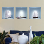 Ambiance - sticker sticker  effet 3d titanic et voiliers