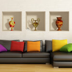 Ambiance - sticker sticker effet 3d vases anciennes