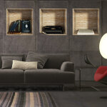 Ambiance - sticker sticker effet 3d vintage livres et machine � �crire