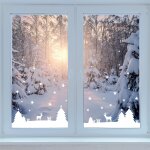 Ambiance - sticker stickers lectrostatiques frise de nol