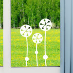 Ambiance - sticker stickers �lectrostatiques pissenlits