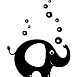 Ambiance - sticker sticker el�phant et bulles