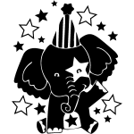 Ambiance - sticker sticker el�phant et les �toiles