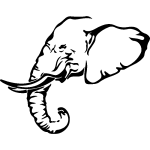 Ambiance - sticker sticker �l�phant profil