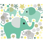 Ambiance - sticker stickers �l�phants ravissants